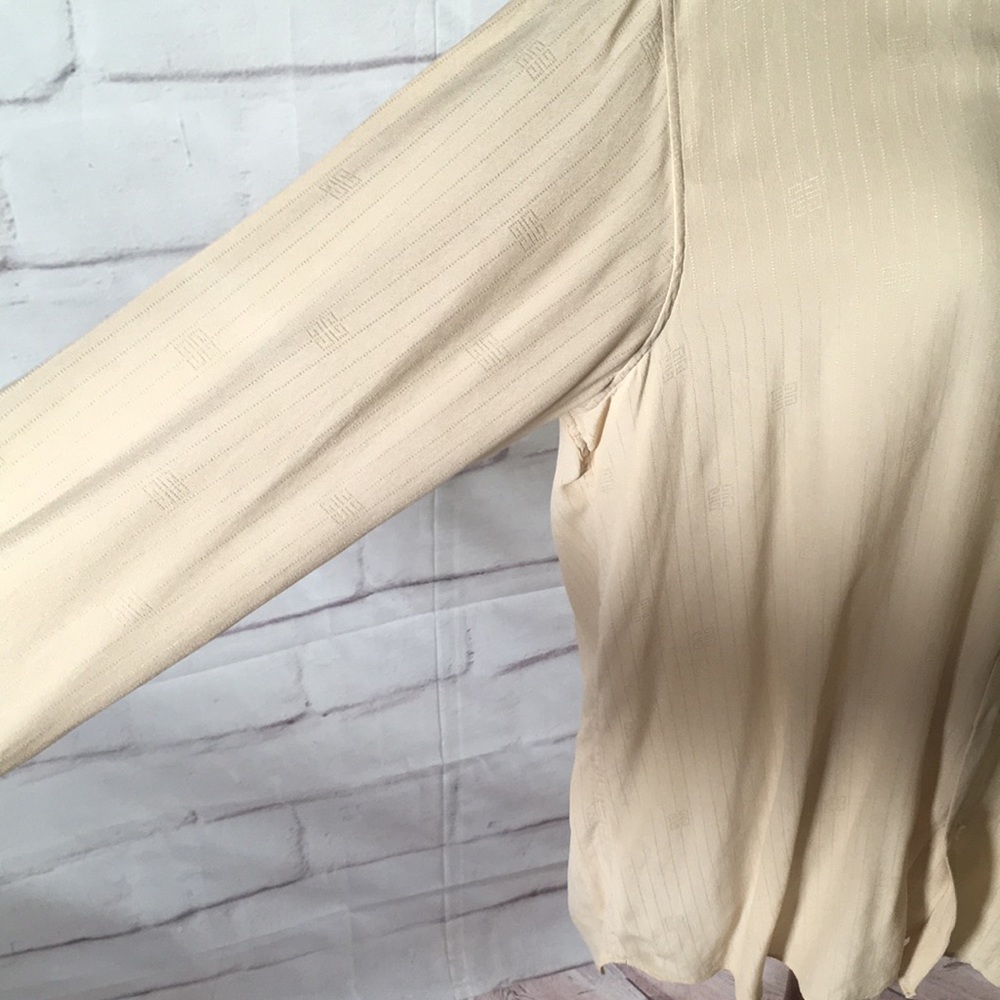 Givenchy Vintage Silk Button Down Blouse Shirt In… - image 4